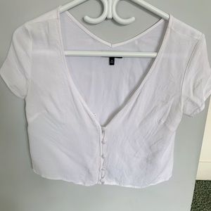 White Kendall + Kylie Crop Top (S, White)